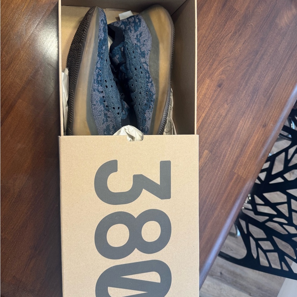Adidas Yeezy Boost 380 Black Blue Sneakers - Picture 2 of 9